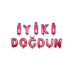 Folyo Balon İyiki Doğdun Set Pembe 16 İnc Folyo Balon İyiki Doğdun Set Pembe 16 İnc