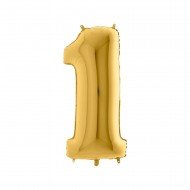 Folyo Balon Rakam 1 Gold 40 İnc 100 Cm Folyo Balon Rakam 1 Gold 40 İnc 100 Cm