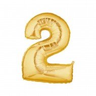 Folyo Balon Rakam 2 Gold 40 İnc 100 Cm Folyo Balon Rakam 2 Gold 40 İnc 100 Cm