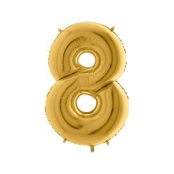 Folyo Balon Rakam 8 Gold 40 İnc 100 Cm Folyo Balon Rakam 8 Gold 40 İnc 100 Cm