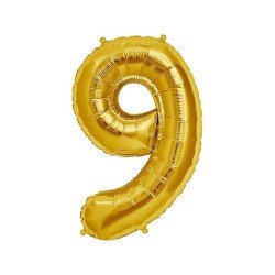 Folyo Balon Rakam 9 Gold 40 İnc 100 Cm Folyo Balon Rakam 9 Gold 40 İnc 100 Cm