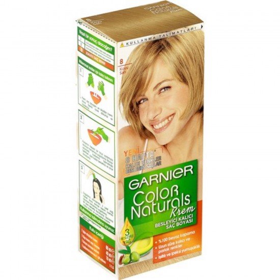Garnier Color Naturals 8.0 Koyu Sarı Saç Boyası