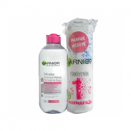 Garnier Micellar Temizleme Suyu 400 ml Pamuk Hediye