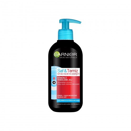 Garnier Saf & Temiz Siyah Nokta Karşıtı Kömürlü Temizleme Jeli 200 Ml Garnier Saf & Temiz Siyah Nokta Karşıtı Kömürlü Temizleme Jeli 200 Ml