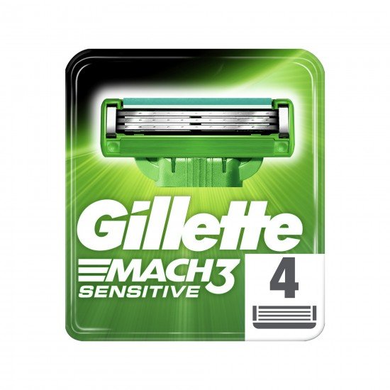 Gillette Mach3 Sensitive  Yedek Tıraş Bıçağı 4 LÜ