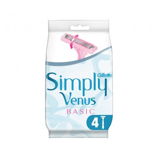 Gillette Simply Venus 3 Basic Tıraş Makinesi 4 LÜ