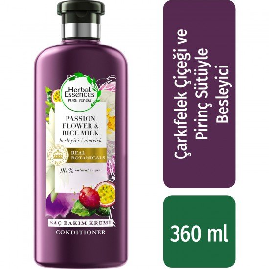 Herbal Essences Çarkıfelek Çiçeği ve Pirinç Sütü 360 Ml Saç Bakım Kremi