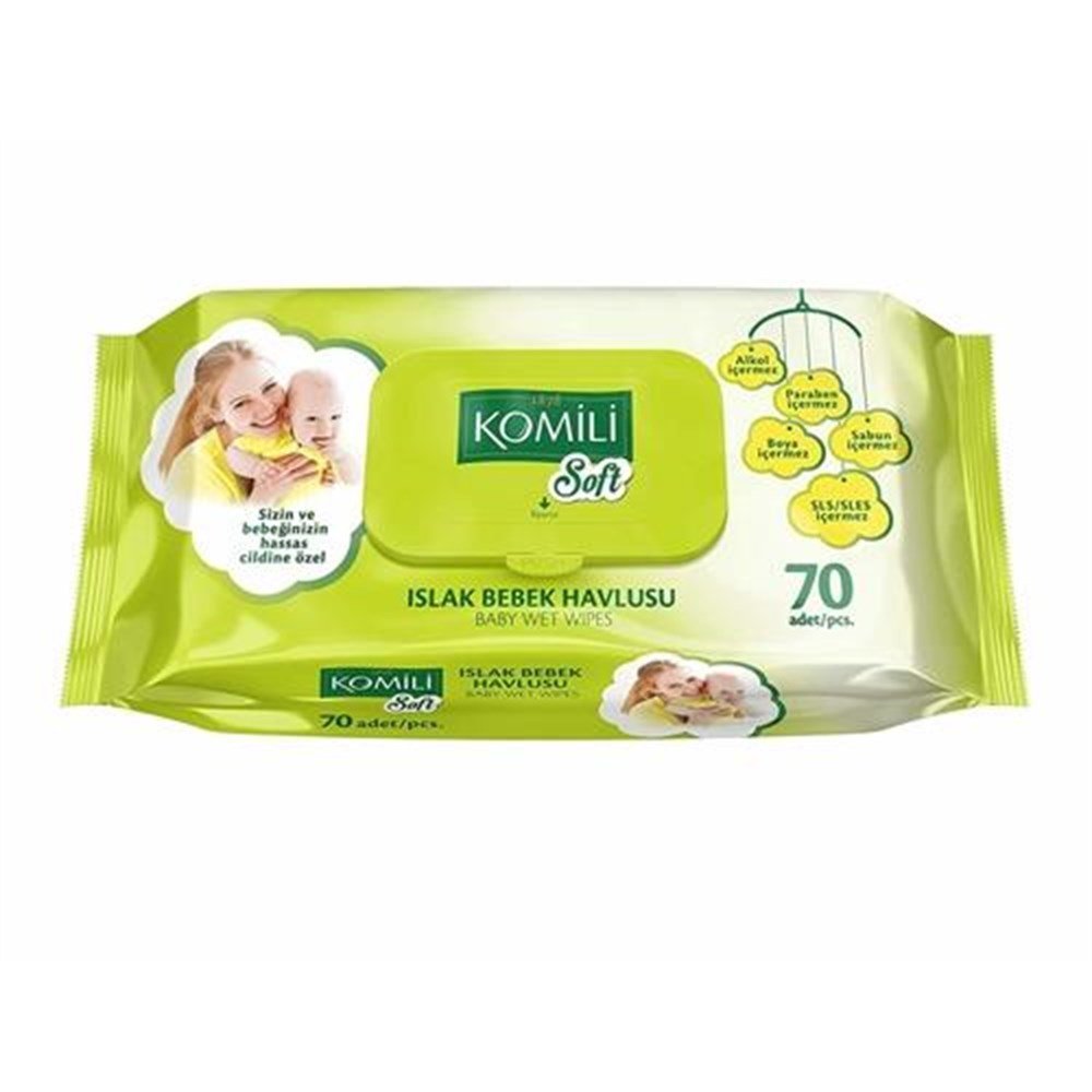 Komili Soft Islak Bebek Havlusu 70 Adet
