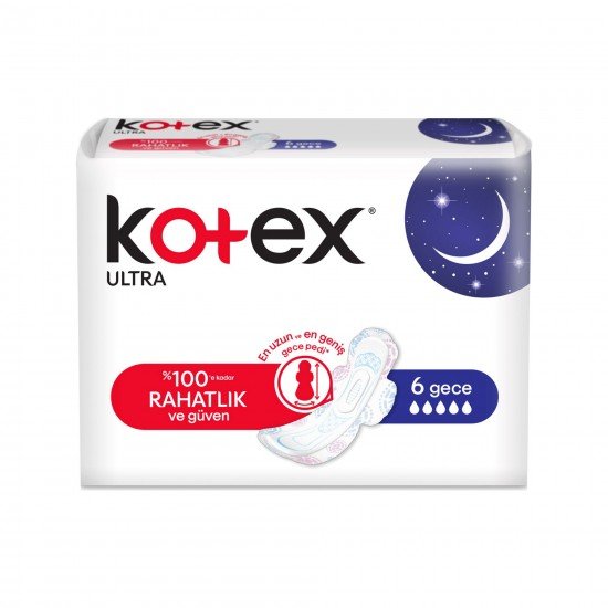 Kotex Ultra Gece Hijyenik Ped 6 Adet