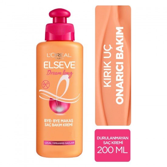 Loreal Paris Elseve Dream Long Bye-Bye Makas Saç Bakım Kremi 200 Ml Loreal Paris Elseve Dream Long Bye-Bye Makas Saç Bakım Kremi 200 Ml