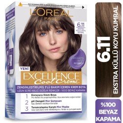 Loreal Paris Excellence Cool Creme Saç Boyası - 6.11 Ekstra Küllü Koyu Kumral Loreal Paris Excellence Cool Creme Saç Boyası - 6.11 Ekstra Küllü Koyu Kumral