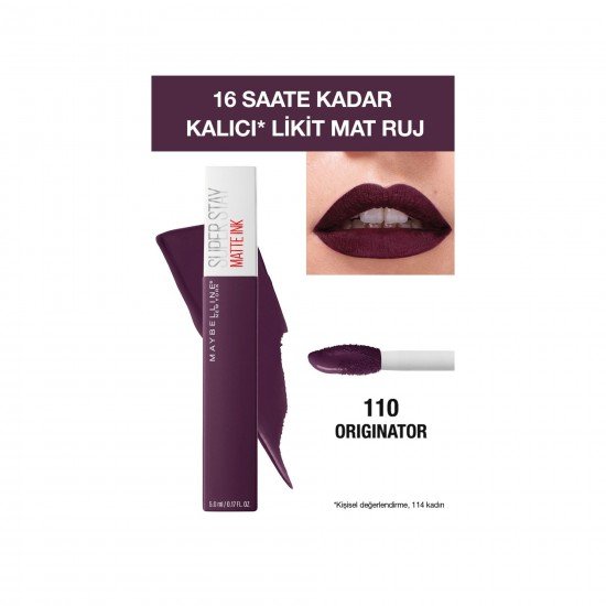 Maybelline Likit Mat Ruj - SuperStay Matte Ink City Edition Lipstick 110 Originator