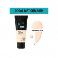 Maybelline Mat Fondöten - Fit Me Matte + Poreless Foundation 104 Soft Ivory