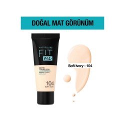 Maybelline Mat Fondöten - Fit Me Matte + Poreless Foundation 104 Soft Ivory Maybelline Mat Fondöten - Fit Me Matte + Poreless Foundation 104 Soft Ivory