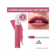 Maybelline New York Super Stay Matte Ink Likit Mat Ruj - 125 Inspirer - Pembe Maybelline New York Super Stay Matte Ink Likit Mat Ruj - 125 Inspirer - Pembe