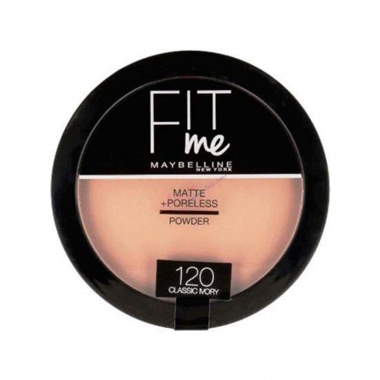 Maybelline Pudra - Fit Me Matte Poreless Powder 120 Classic Ivory