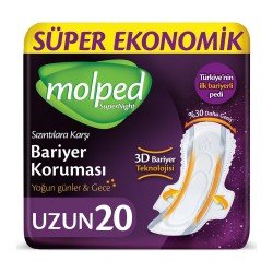 Molped Supernight Hijyenik Ped Uzun Süper Ekonomik 20 Adet Molped Supernight Hijyenik Ped Uzun Süper Ekonomik 20 Adet