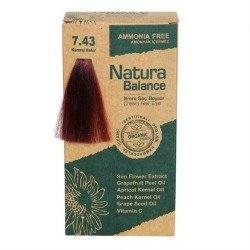 Natura Balance Organik Saç Boyası 7.43 Kumral Bakır Natura Balance Organik Saç Boyası 7.43 Kumral Bakır