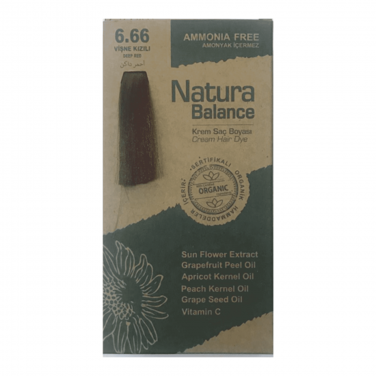 Natura Balance Saç Boyası 6.66 Vişne Kızılı