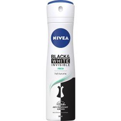 Nivea İnvisible Black&Whıte Fresh Sprey Deodorant 150 ML Nivea İnvisible Black&Whıte Fresh Sprey Deodorant 150 ML