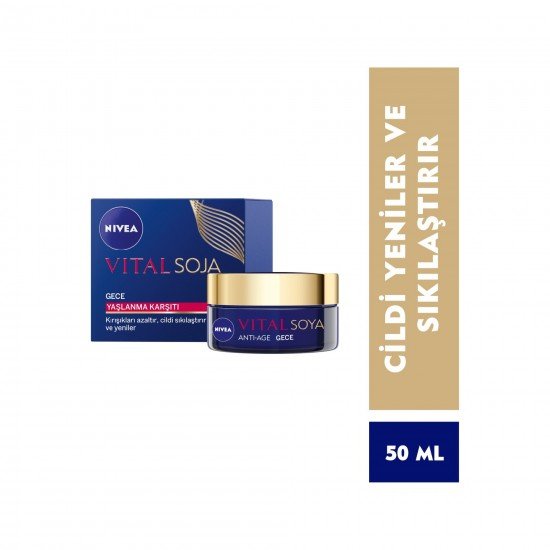 Nivea Vital Soya Yaşlanma Karşıtı & Leke Giderici Gece Bakım Kremi 50 Ml Nivea Vital Soya Yaşlanma Karşıtı & Leke Giderici Gece Bakım Kremi 50 Ml
