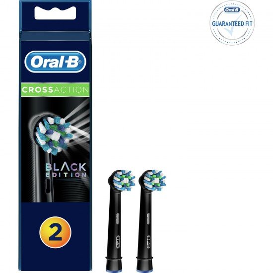 Oral-B Diş Fırçası Yedek Başlığı Cross Action Black Edition 2 Adet