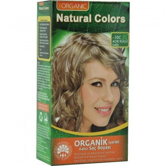 Organic Natural Colors 10C Açık Küllü Sarı Saç Boyası