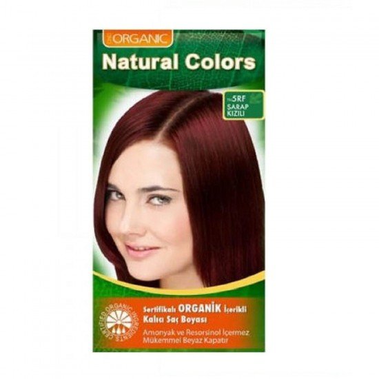 Organic Natural Colors 5RF Şarap Kızılı Saç Boyası