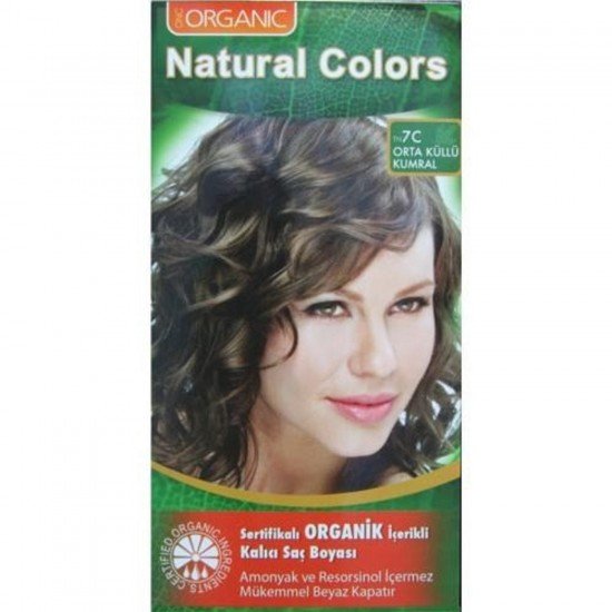 Organic Natural Colors 7C Orta Küllü Kumral Saç Boyası