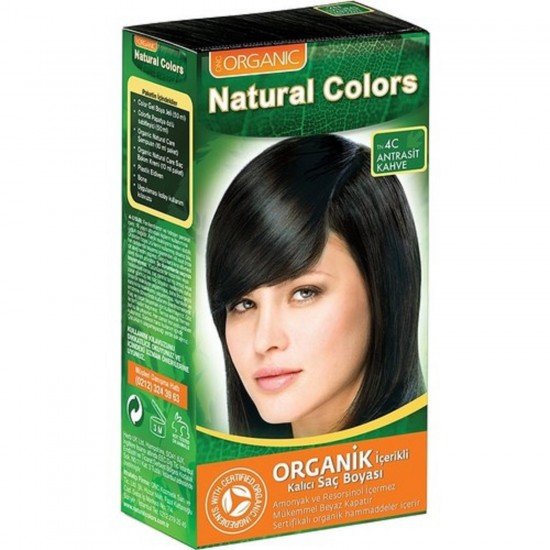 Organic Natural Colors Saç Boyası 4C Antrasit Kahve
