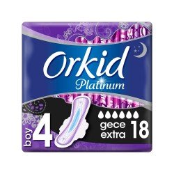 Orkid Platinum Gece Extra Hijyenik Ped Süper Ekonomik Paket 18 Adet Orkid Platinum Gece Extra Hijyenik Ped Süper Ekonomik Paket 18 Adet
