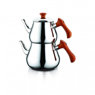 Özkent Piramit Çaydanlık Mini Ahşap Sap Özkent Piramit Çaydanlık Mini Ahşap Sap