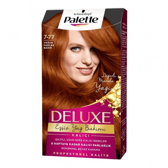 Palette Deluxe Yağ Bakımlı Saç Boyası Yoğun Parlak Bakır 7-77