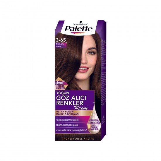 Palette Göz Alıcı Renkler Saç Boyası 3-65 Çikolata Kahve Palette Göz Alıcı Renkler Saç Boyası 3-65 Çikolata Kahve