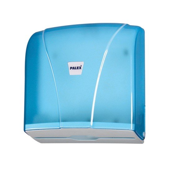 Palex Z Katlı Kağıt Havlu Dispenseri Şeffaf Mavi 300 Yaprak Kapasiteli