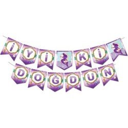 Party Deniz Kızı İyi ki Doğdun Banner Zigzag Uzar Yazı Party Deniz Kızı İyi ki Doğdun Banner Zigzag Uzar Yazı