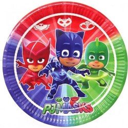 Pjmask Karton Karton Tabak 23 cm 8'li Pjmask Karton Karton Tabak 23 cm 8'li