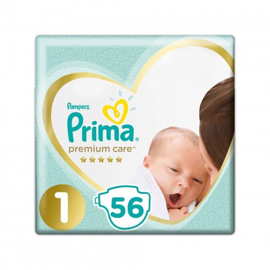 Prima Bebek Bezi Premium Care 1 Beden 56 Adet Yenidogan Ekonomi Paketi