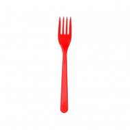 Roll-Up Plastik Çatal Kırmızı 25li