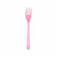 Roll-Up Plastik Çatal Pembe 25'li