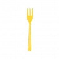 Roll-Up Plastik Çatal Sarı 25'li