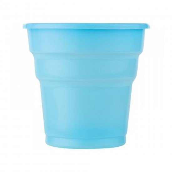 Roll-Up Plastik Meşrubat Bardağı Açık Mavi 180cc-7oz 25li