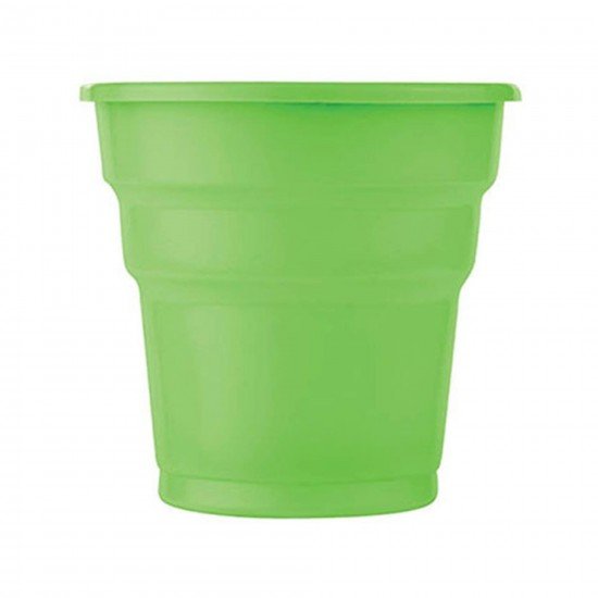 Roll-Up Plastik Meşrubat Bardağı Yeşil 180cc-7oz 10lu