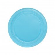 Roll-Up Plastik Tabak Açık Mavi 22cm 25'li