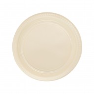 Roll-Up Plastik Tabak Krem 22cm 25'li Roll-Up Plastik Tabak Krem 22cm 25'li