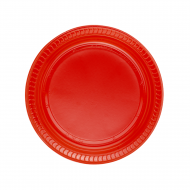 Roll-Up Plastik Tabak Kırmızı 22cm 25'li Roll-Up Plastik Tabak Kırmızı 22cm 25'li