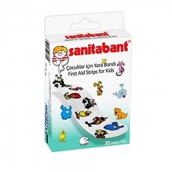 Sanitabant Çocuklar İçin Yara Bandı 20'li Sanitabant Çocuklar İçin Yara Bandı 20'li