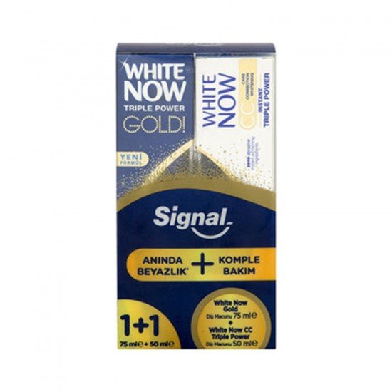 Signal White Now Gold Diş Macunu 75 Ml + White Now CC Triple Power Diş Macunu 50 Ml