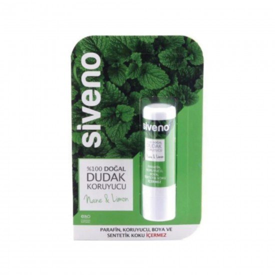 Siveno %100 Doğal Dudak Koruyucu Nane Limon Siveno %100 Doğal Dudak Koruyucu Nane Limon