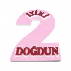 Strafor İyiki Doğdun 2 Yaş Pembe Strafor İyiki Doğdun 2 Yaş Pembe